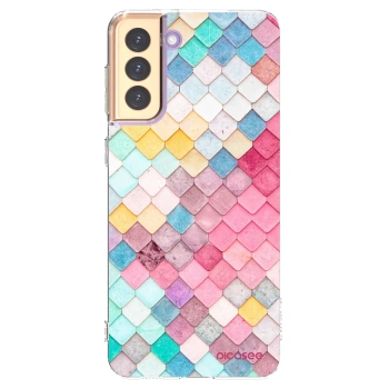 Picasee silikonska prozirna maskica za Samsung Galaxy S21+ 5G G996F - Colorful roof