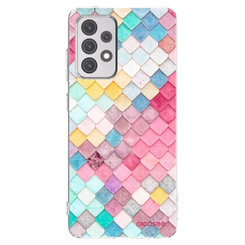 Picasee silikonska prozirna maskica za Samsung Galaxy A52 5G A525F - Colorful roof