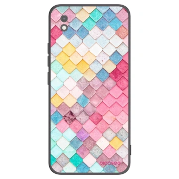 Picasee crna silikonska maskica za Xiaomi Redmi 9AT - Colorful roof