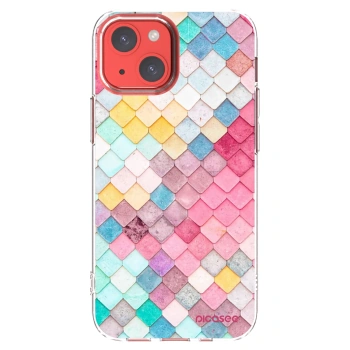 Picasee silikonska prozirna maskica za Apple iPhone 13 mini - Colorful roof