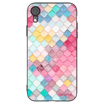 Picasee crna silikonska maskica za Apple iPhone XR - Colorful roof