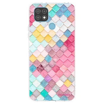 Picasee silikonska prozirna maskica za Realme C21 - Colorful roof