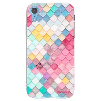Picasee silikonska prozirna maskica za Apple iPhone XR - Colorful roof