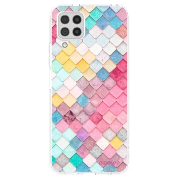 Picasee silikonska prozirna maskica za Samsung Galaxy A22 A225F 4G - Colorful roof