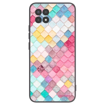 Picasee crna silikonska maskica za Realme 8i - Colorful roof