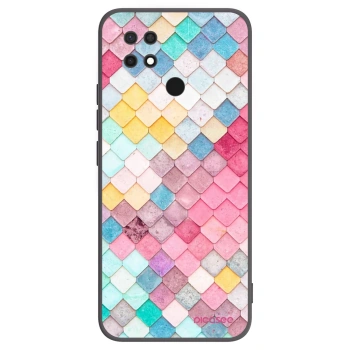 Picasee crna silikonska maskica za Xiaomi Redmi 10C - Colorful roof