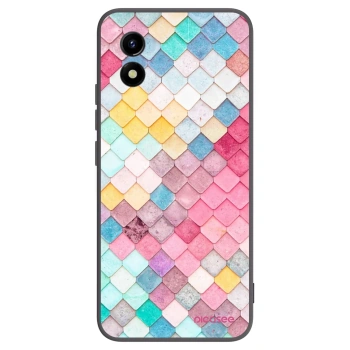Picasee crna silikonska maskica za Vivo Y01 - Colorful roof