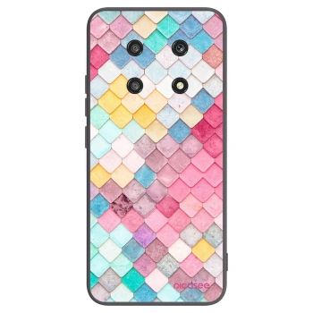 Picasee crna silikonska maskica za Honor Magic4 Lite 5G - Colorful roof