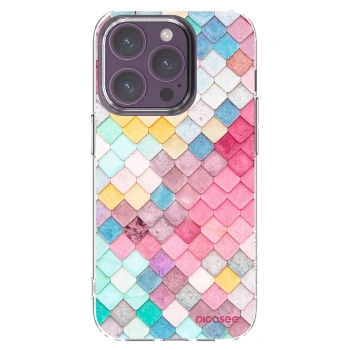 Picasee silikonska prozirna maskica za Apple iPhone 14 Pro - Colorful roof