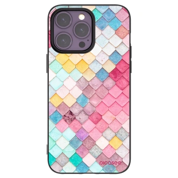 Picasee crna silikonska maskica za Apple iPhone 14 Pro Max - Colorful roof