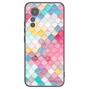 Picasee crna silikonska maskica za Xiaomi 12 Lite - Colorful roof