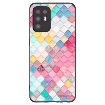 Picasee crna silikonska maskica za OPPO A94 5G - Colorful roof