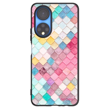 Picasee crna silikonska maskica za Honor X7 - Colorful roof