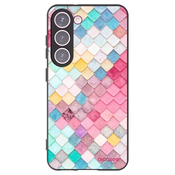 Picasee crna silikonska maskica za Samsung Galaxy S23 5G - Colorful roof