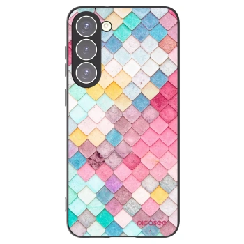 Picasee crna silikonska maskica za Samsung Galaxy S23+ 5G - Colorful roof