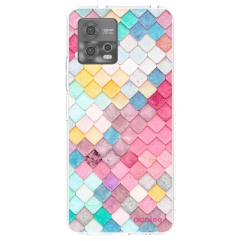 Picasee silikonska prozirna maskica za Motorola Moto G72 - Colorful roof
