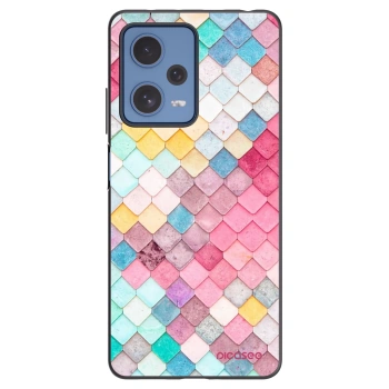 Picasee crna silikonska maskica za Xiaomi Redmi Note 12 Pro 5G - Colorful roof