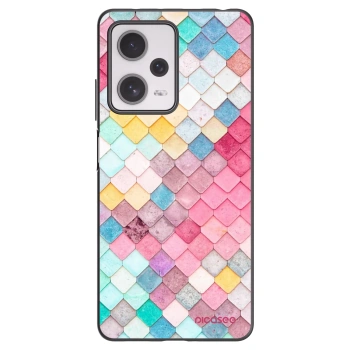 Picasee crna silikonska maskica za Xiaomi Redmi Note 12 Pro+ 5G - Colorful roof