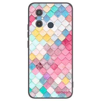 Picasee crna silikonska maskica za Xiaomi Redmi 12C - Colorful roof
