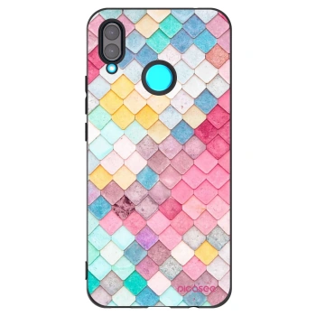 Picasee crna silikonska maskica za Huawei Nova 3 - Colorful roof