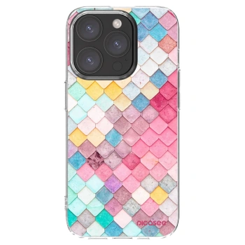 Picasee silikonska prozirna maskica za Apple iPhone 15 Pro - Colorful roof