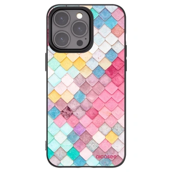 Picasee crna silikonska maskica za Apple iPhone 15 Pro Max - Colorful roof