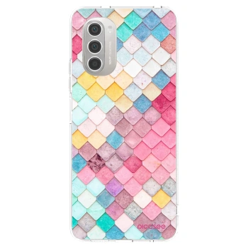 Picasee silikonska prozirna maskica za Motorola Moto G51 - Colorful roof