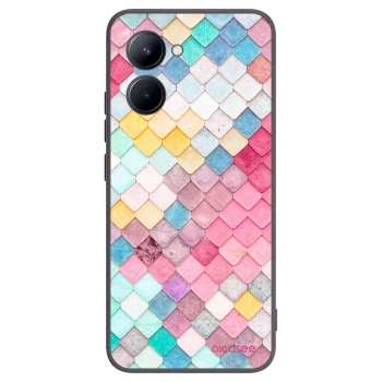 Picasee crna silikonska maskica za Realme C33 (2023) - Colorful roof