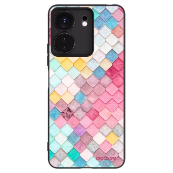 Picasee crna silikonska maskica za Xiaomi Redmi 13C 4G - Colorful roof
