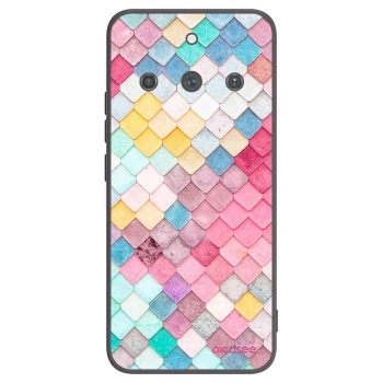 Picasee crna silikonska maskica za Realme 11 Pro+ - Colorful roof