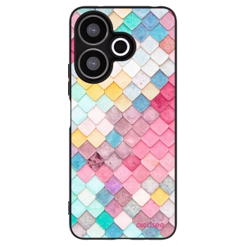 Picasee crna silikonska maskica za Xiaomi Redmi 13 4G - Colorful roof