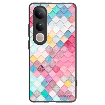 Picasee crna silikonska maskica za Vivo V50 Lite 5G - Colorful roof