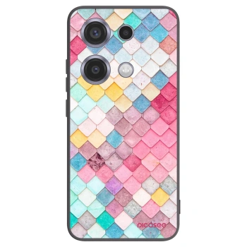 Picasee crna silikonska maskica za Xiaomi Redmi Note 14S - Colorful roof