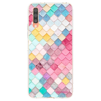 Picasee silikonska prozirna maskica za Samsung Galaxy A70 A705F - Colorful roof