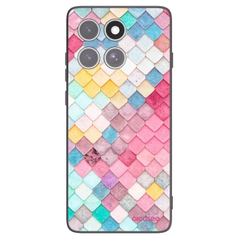 Picasee crna silikonska maskica za Motorola Edge 60 Fusion - Colorful roof