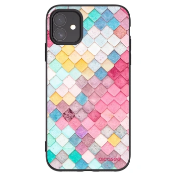 Picasee crna silikonska maskica za Apple iPhone 11 - Colorful roof