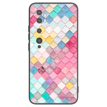 Picasee crna silikonska maskica za Xiaomi Mi Note 10 (Pro) - Colorful roof