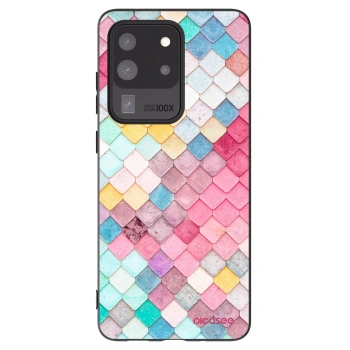 Picasee crna silikonska maskica za Samsung Galaxy S20 Ultra 5G G988F - Colorful roof