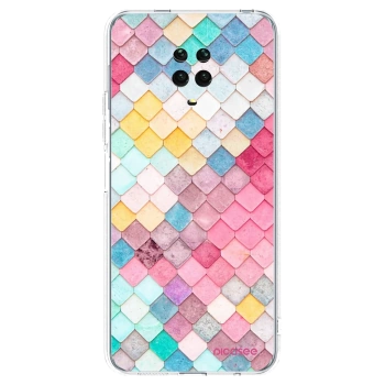 Picasee silikonska prozirna maskica za Xiaomi Redmi Note 9 Pro - Colorful roof