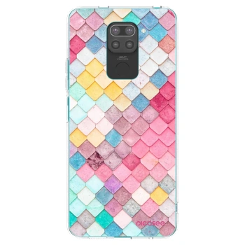 Picasee crna silikonska maskica za Xiaomi Redmi Note 9 - Colorful roof
