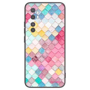 Picasee crna silikonska maskica za Xiaomi Mi Note 10 Lite - Colorful roof