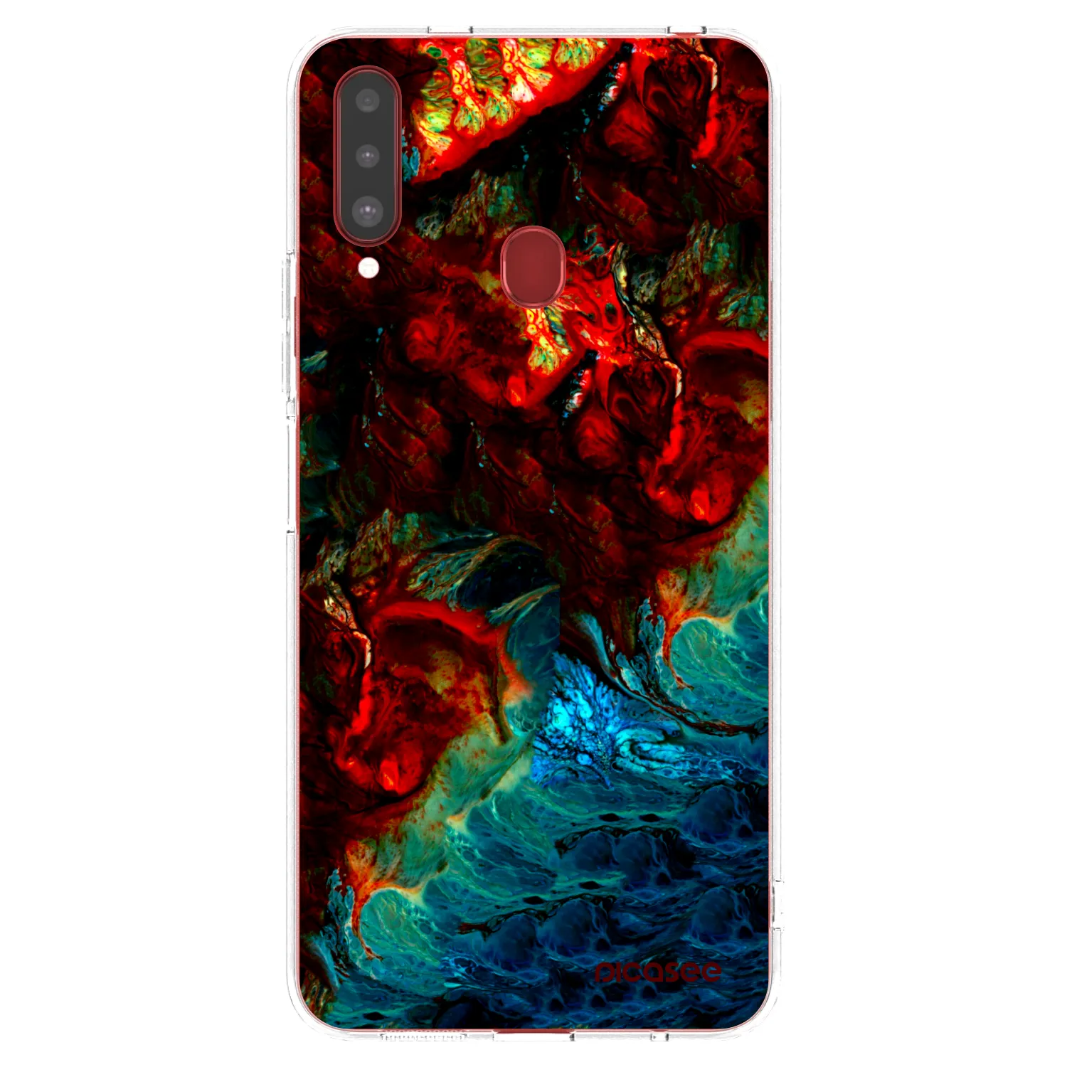 Picasee silikonska prozirna maskica za Samsung Galaxy A20s - Universe