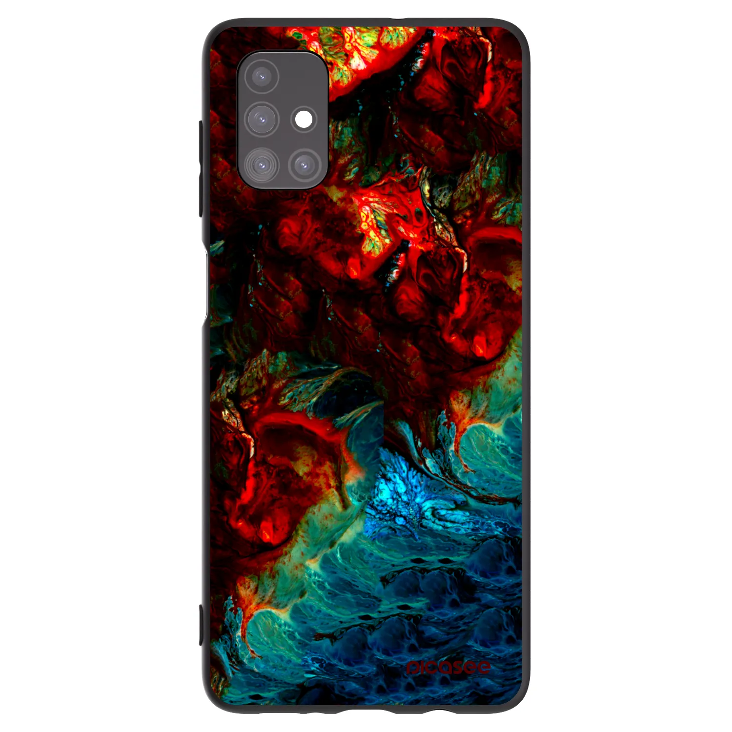 Picasee crna silikonska maskica za Samsung Galaxy M51 M515F - Universe
