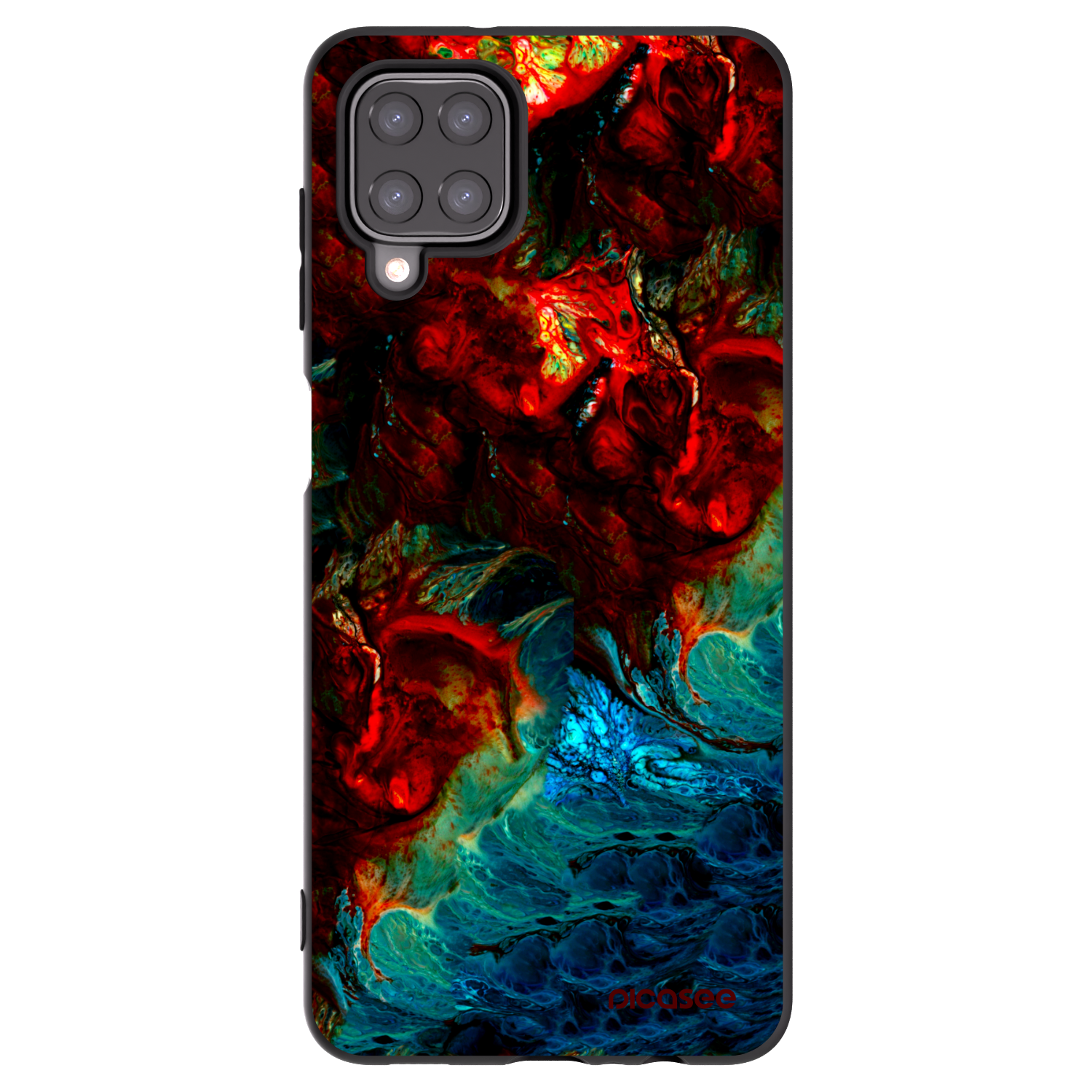 Picasee crna silikonska maskica za Samsung Galaxy A12 A125F - Universe