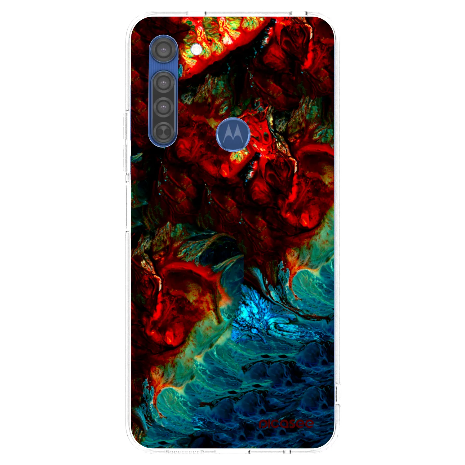 Picasee silikonska prozirna maskica za Motorola Moto G8 - Universe
