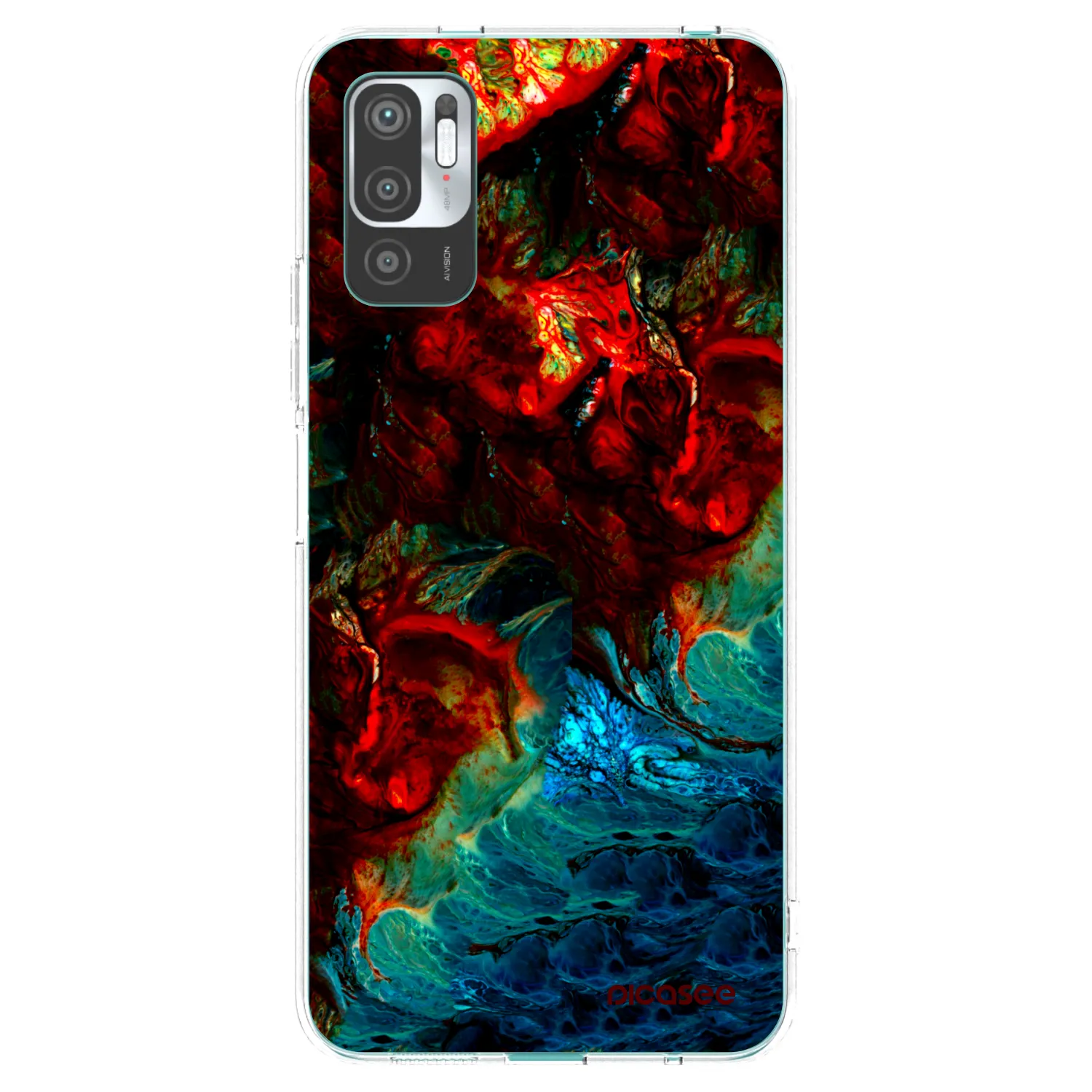 Picasee silikonska prozirna maskica za Xiaomi Redmi Note 10 5G - Universe