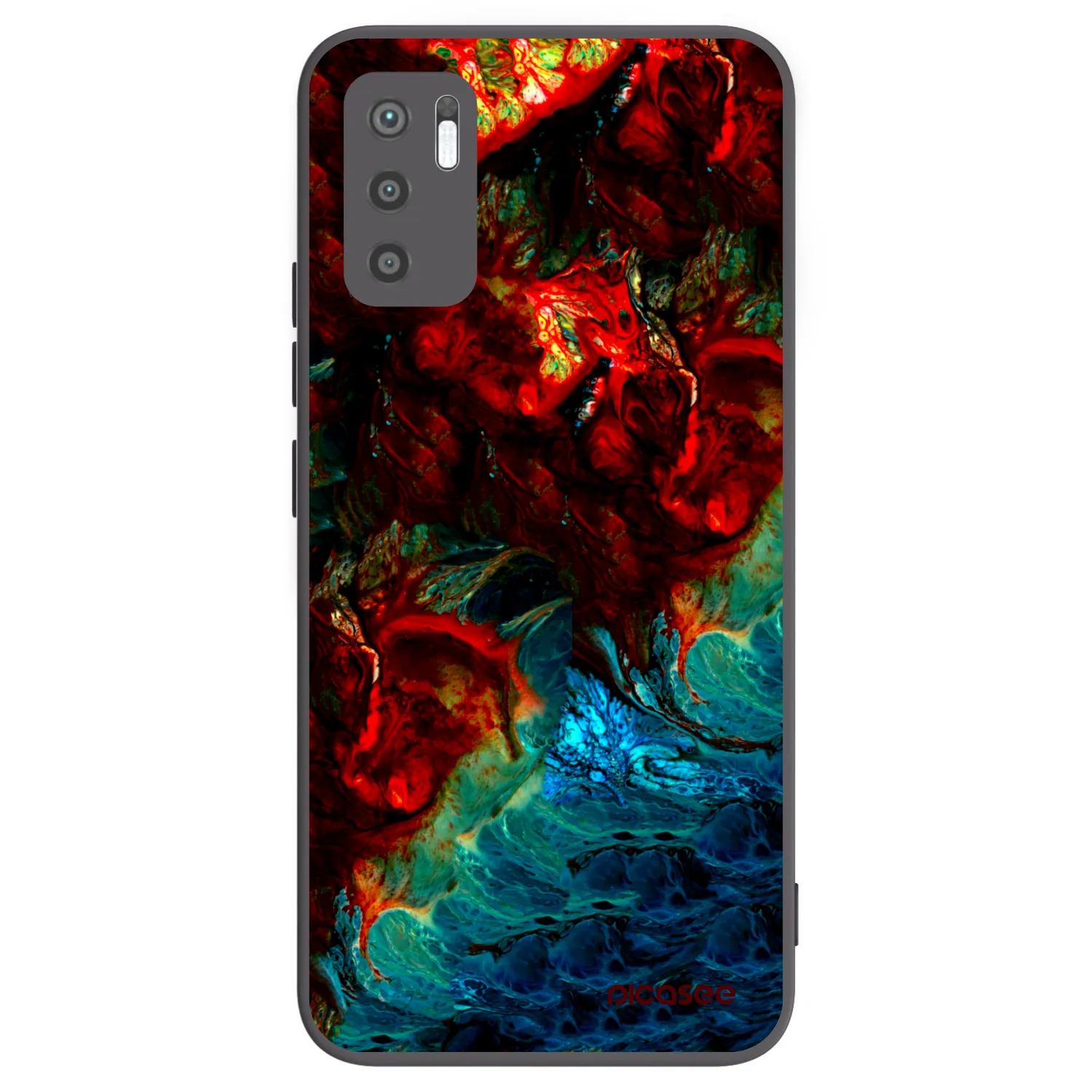 Picasee crna silikonska maskica za Xiaomi Redmi Note 10 5G - Universe