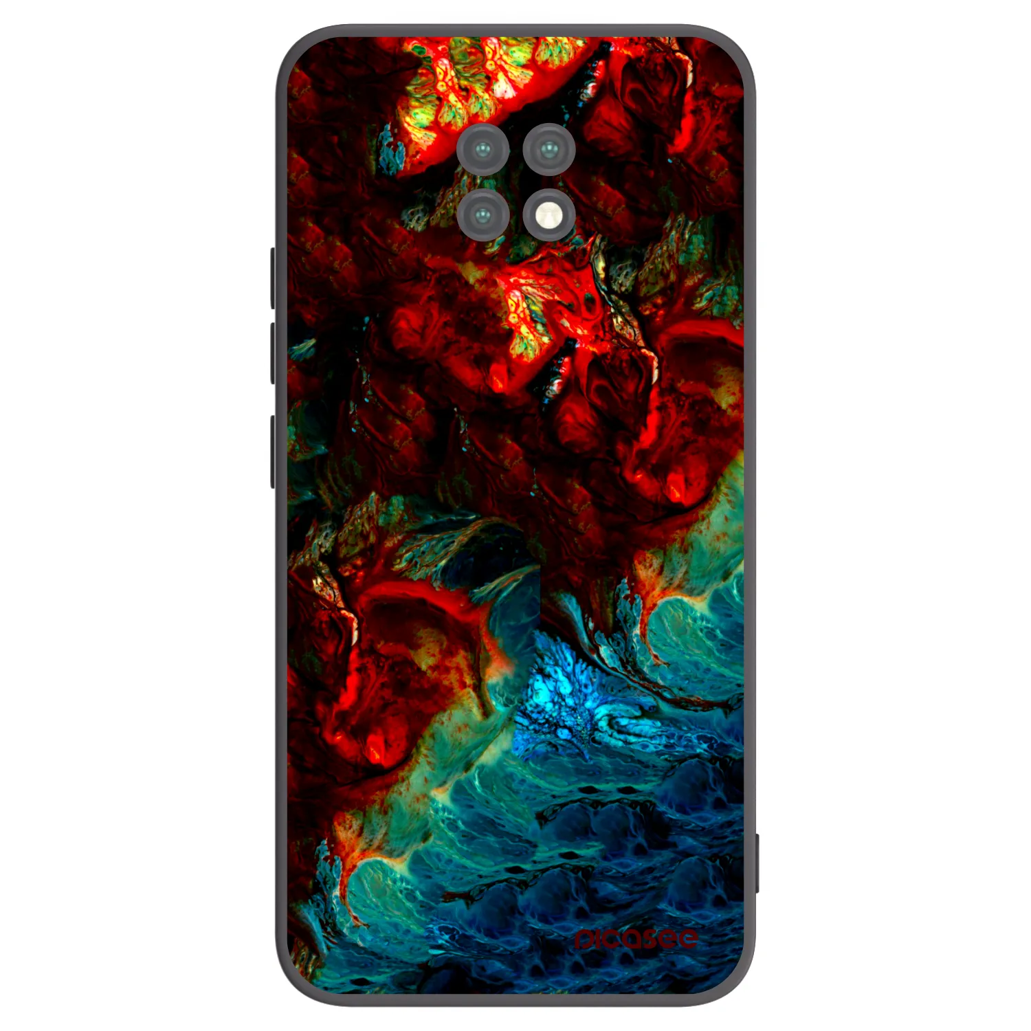 Picasee crna silikonska maskica za Xiaomi Redmi Note 9T - Universe