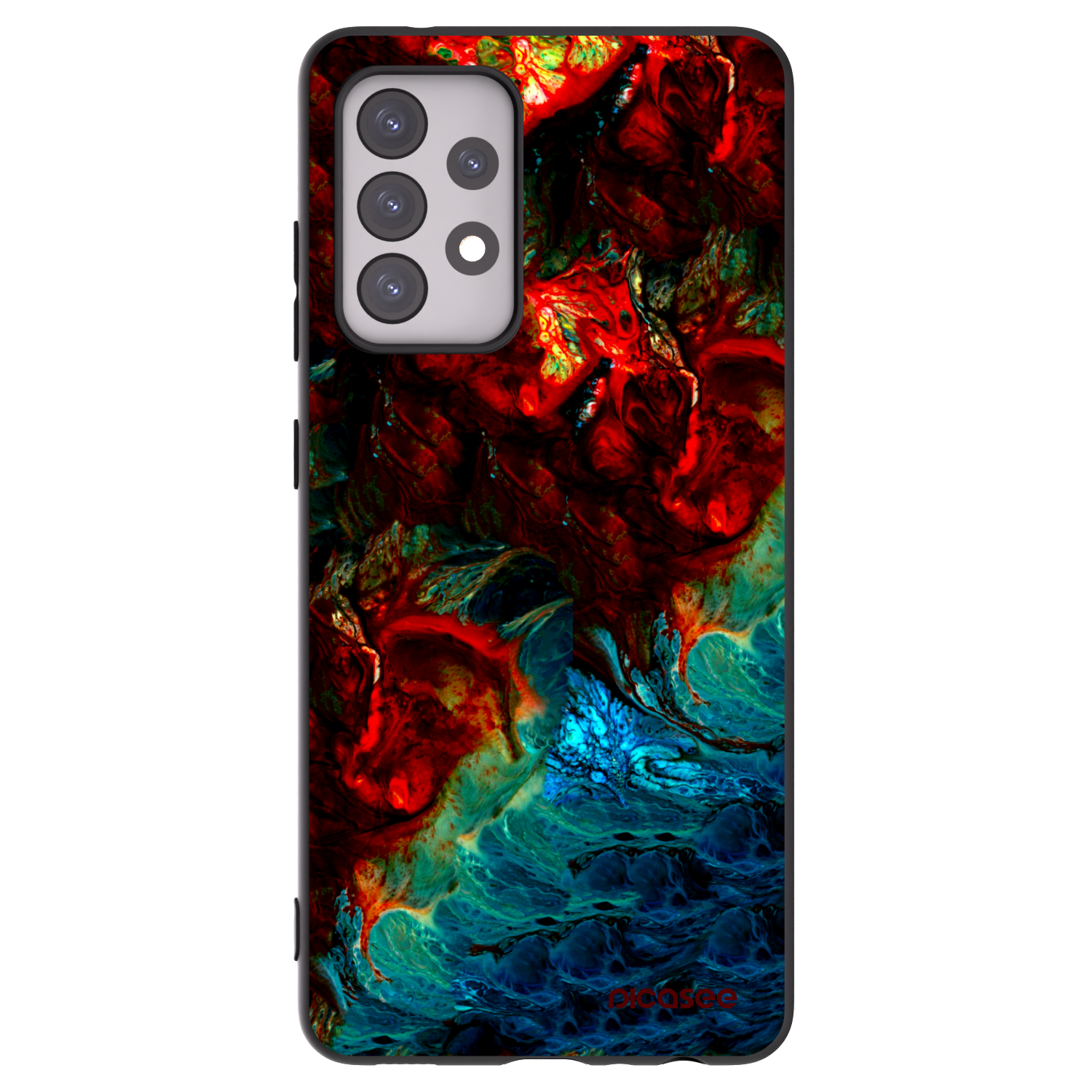 Picasee crna silikonska maskica za Samsung Galaxy A52s 5G A528B - Universe