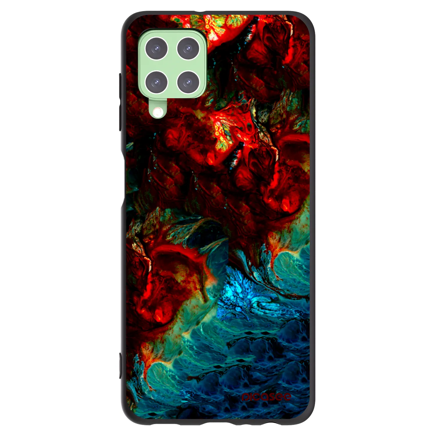 Picasee crna silikonska maskica za Samsung Galaxy A22 A225F 4G - Universe